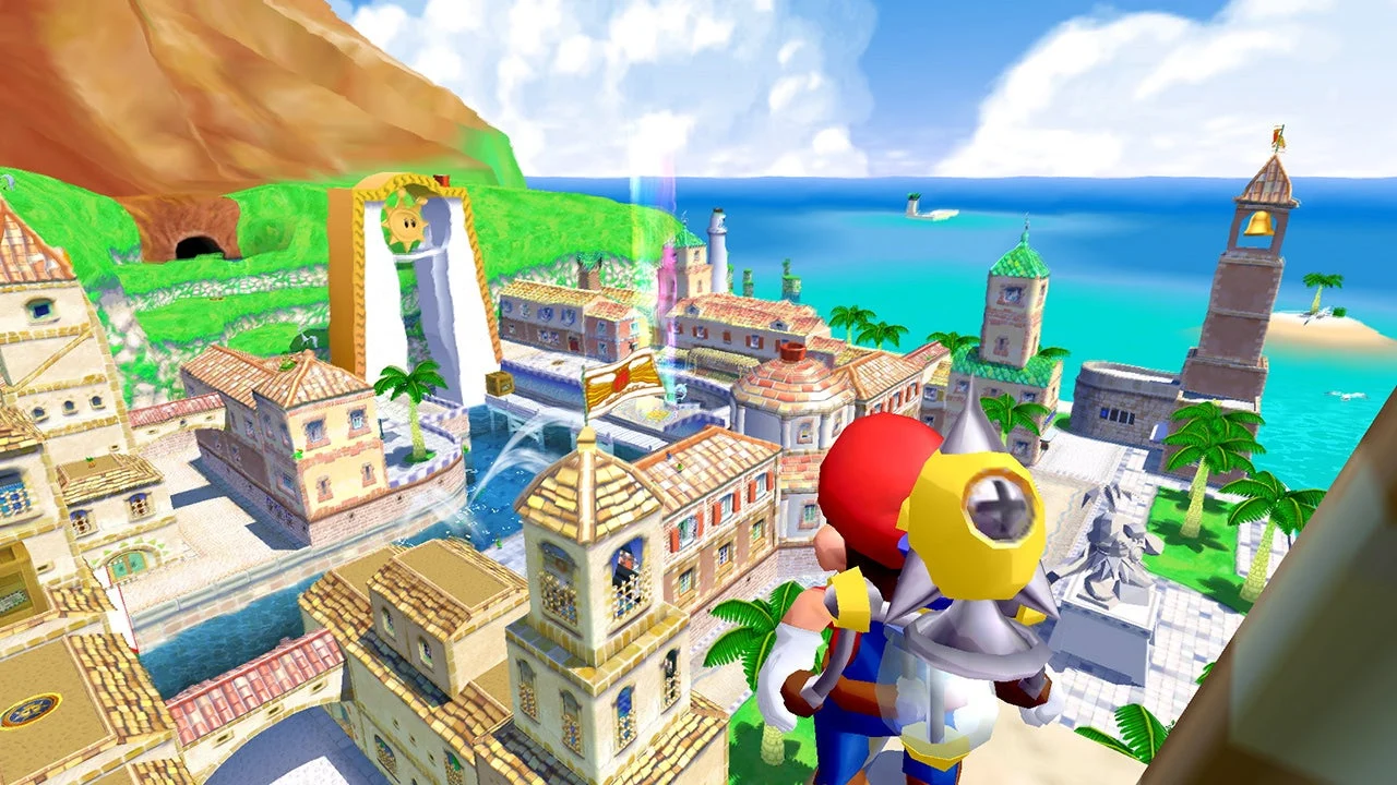 Jag älskar ljudet av Marios fotsteg i Super Mario Sunshine